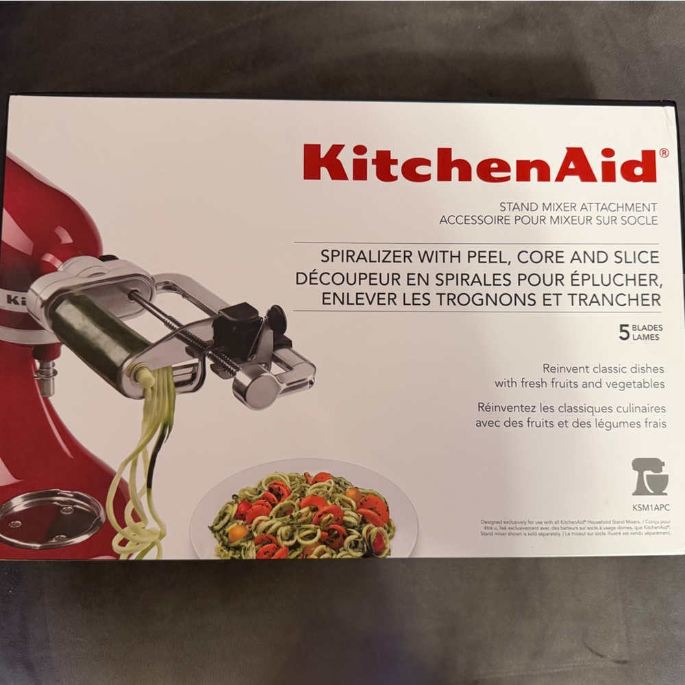KitchenAid Stand Mixer Spiralizer 5 Blade Attachment - NWT